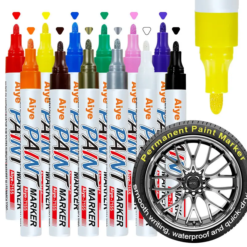 Waterproof Tire Paint Pen - Ideal for Tire Marking & Painting in Wet Conditions,DIY Auto Detailing Kit 2026 New Year Special. Quick Dry Rims Mod.Fade-Proof & Car Wash Safe. Gift for Car Enthusiasts.