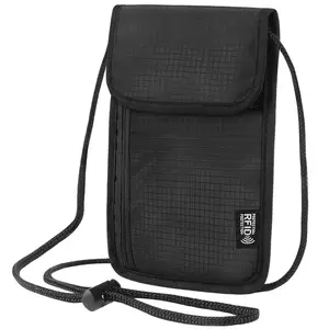 Travel Neck Wallet, RFID Blocking Passport Holder, Durable Wear-Resistant Necklace Bag, Safe Lightweight Passport Wallet (7.5'' X 5.5'')