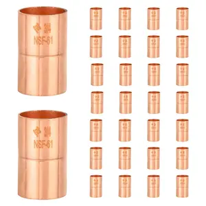 30 Pcs 3/4" Copper Coupling, No Stop at Wholesale Price