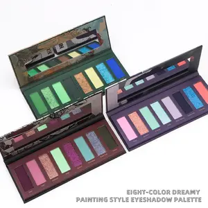 8-color smoky eyeshadow palette, containing matte and pearlescent fine shimmer textures, long-lasting and shiny, durable, suitable for daily natural and bold smoky eye looks, Christmas gifts and presents, essential for eye makeup, Highly Pigmented Palette