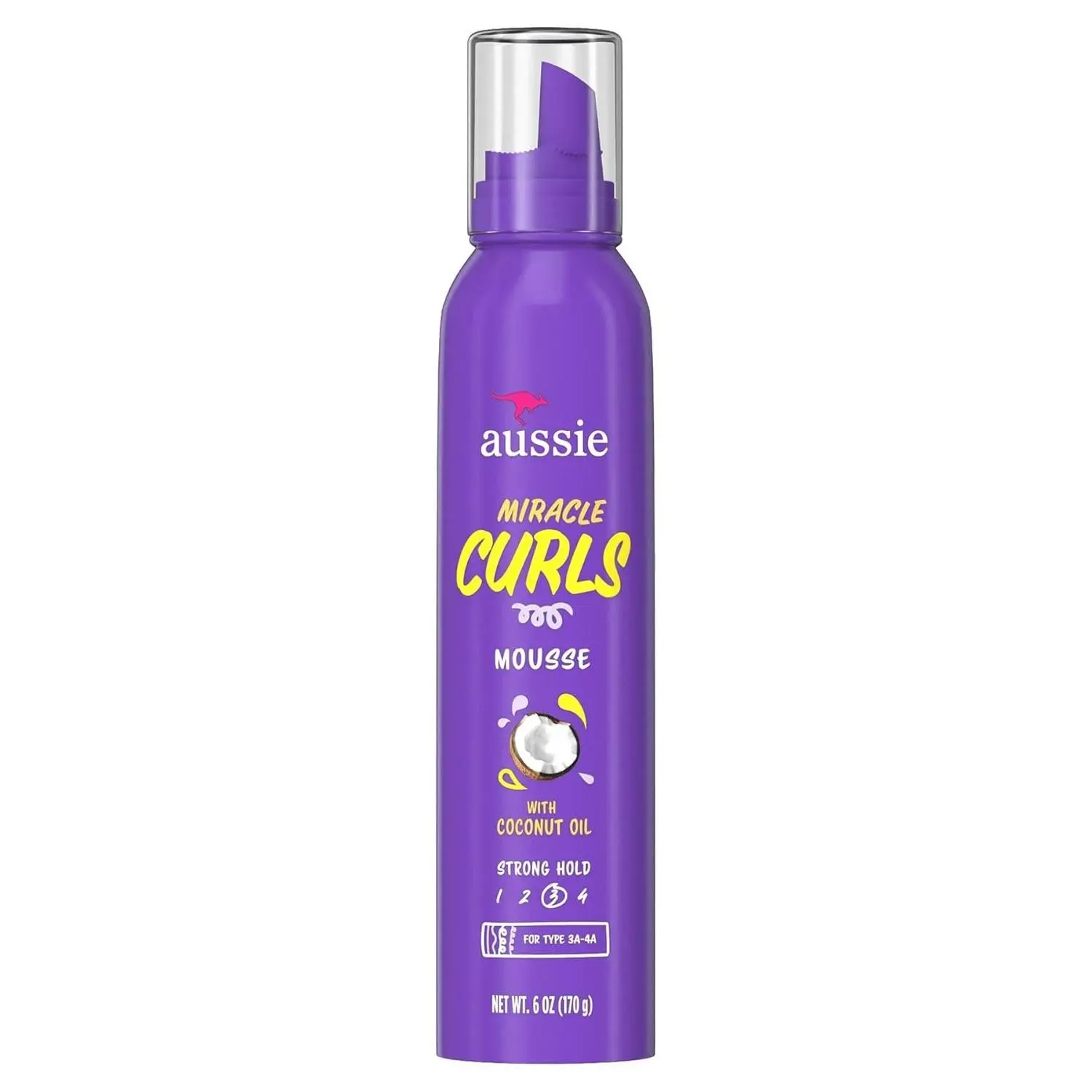 Aussie Aussie Miracle Curls Styling Mousse With Coconut & Australian Jojoba Oil 6.0 Ounce, 6 Ounces
