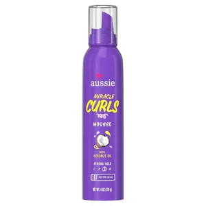 Aussie Aussie Miracle Curls Styling Mousse With Coconut & Australian Jojoba Oil 6.0 Ounce, 6 Ounces