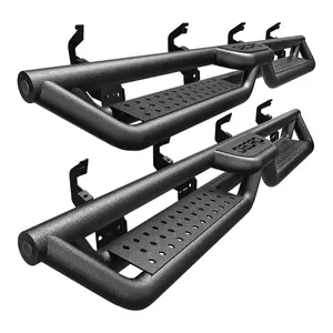 YITAMOTOR Running Boards for 2019-2024 Chevrolet Silverado/GMC Sierra 1500 Crew Cab/2020-2024 Chevrolet Silverado/GMC Sierra 2500HD 3500HD Two-Stair Side Steps Rail Drop Nerf Bars Carbon Steel fathersdaygift
