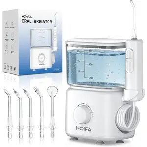 Advanced Water Flosser for Teeth Cleaning - Cordless Dental Oral Irrigator with 2 Modes & 5 Jet Tips, IPX7 Waterproof Rechargeable Teeth Cleaner for Braces, Plaque Removal & Gum Health, White