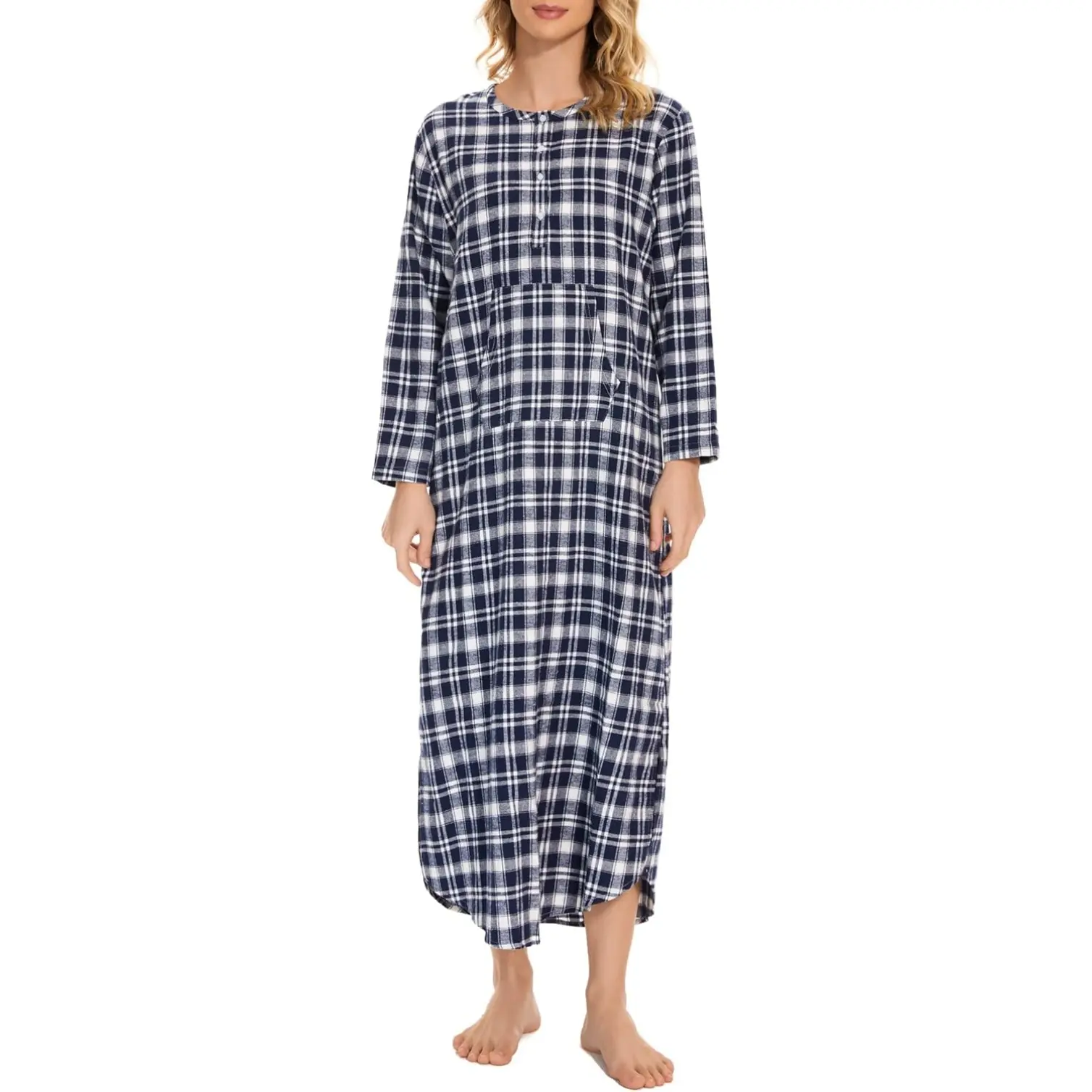 Long Flannel Nightgown for Women Long Sleeve Plus Size Long Flannel Nightgown for Women Long Sleeve Plus Size