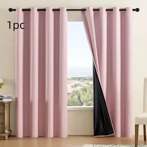 100% Blackout, Dustproof UV Protection, Minimalist Style Drapes for Bedroom Living Room, Cozy Home Decor, Home Decoration Curtain, Minimalistic Style Drapes