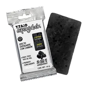 T.TAIO Charcoal Soap 2 in 1 Facial Cleanser 100g (4oz) for All Skin Types - Facial Wash Skincare Skin Repair - Comfort, Cleansing