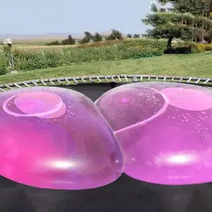 6-Pack Random Color Bubble Balls, Transparent Tpr Filled Bubble Balls, Durable and Easy to Inflate, Beach Ball, Yard Game, Soft Rubber Ball