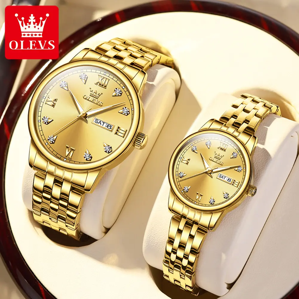 [Official flagship] OLEVS brand multifunctional couple watch classic luminous waterproof fashion niche watch 5525 Modern Fashionable Wristwatch