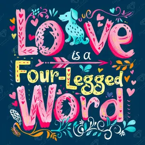 Love is a Four-Legged Word (Dog) Diamond Painting Kit