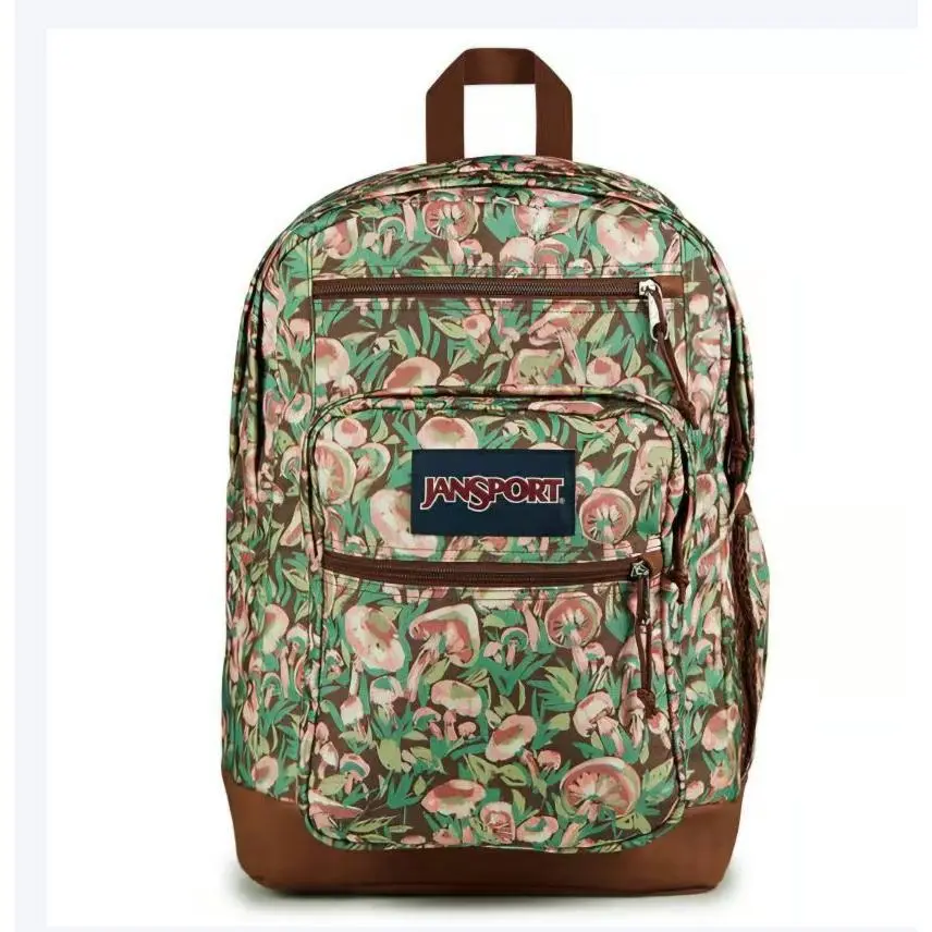 Jansport Painterly Mushroom XL Backpack - Large Capacity with Unique Mushroom Design and Multiple Pockets