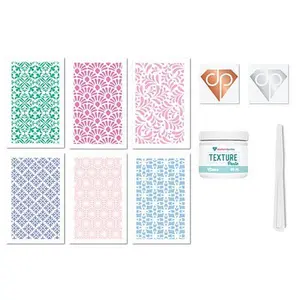 Crafts & Sewing Diamond Press Mosaic Clear Texture Paste and Stencil Kit