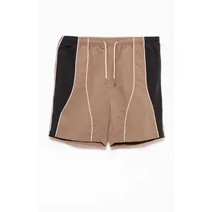 Pacsun Men's Brown Piping Track Shorts