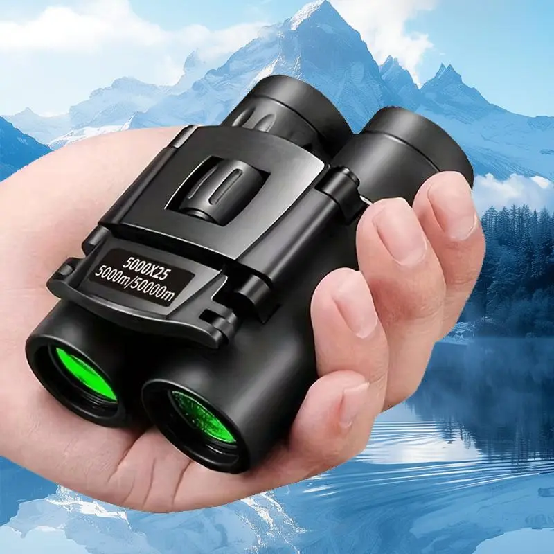 5000x25 High Powered Binoculars Telescopic with Large Lens, Waterproof High Magnification, Ideal for Bird Watching & Outdoor Adventures, Easy Focus Travel Scope
