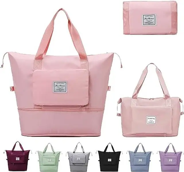 Gym bag/Large Capacity Folding Travel Bag/Dry and Wet Separation Multifunctional Sports Shoulder Bag/Travel Duffel Bag/Travel Lightweight Waterproof C