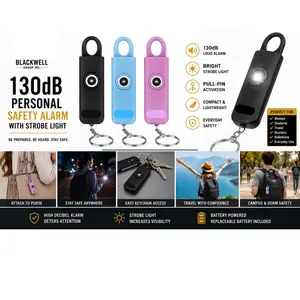 Personal Panic Alarm 130dB with Strobe
