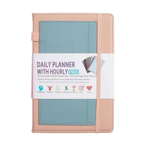 Premium Administrative & Daily Life Planning Notebook, Hourly Format, Leather Cover, Ideal for Heavy Work and Organized Living