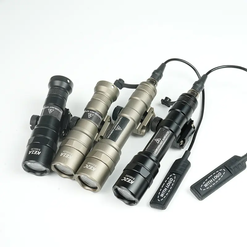 Tactical LED Scout Light M300B/M600B LED White Flashlight With SF Wire-controlled Switch Constant / Strobe White Light Fit 21mm Base Mount