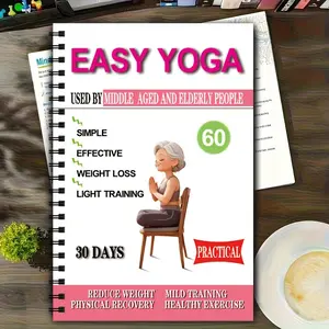 A5 Spiral Notebook for Seniors & Beginners, Durable Thick Cover, 40 Pages, 5.5x8.3 Inches, Home & Office Illustration Guide, Guided Journal