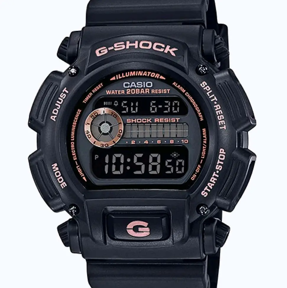 Dw9052gbx-1a4 New G Shock Black and rose gold special edition watch for men' s