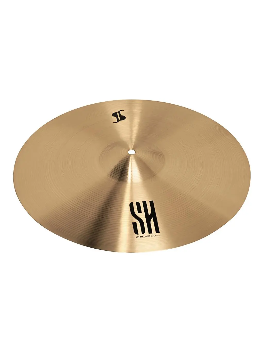 Stagg 11128 15 In. B20 Bronze Medium Crash Cymbal - 80% Copper, 20% Tin Alloy, Quality Construction, Balanced Design, Balanced Tone, Reliable Performance for Beginners, Everyday Use