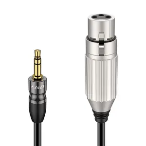 XLR to 3.5mm Microphone  - PVC Shelled XLR Female to 3.5mm TRS Male Balanced  Adapter for DSLR Camera, Computer Sound Card, 3