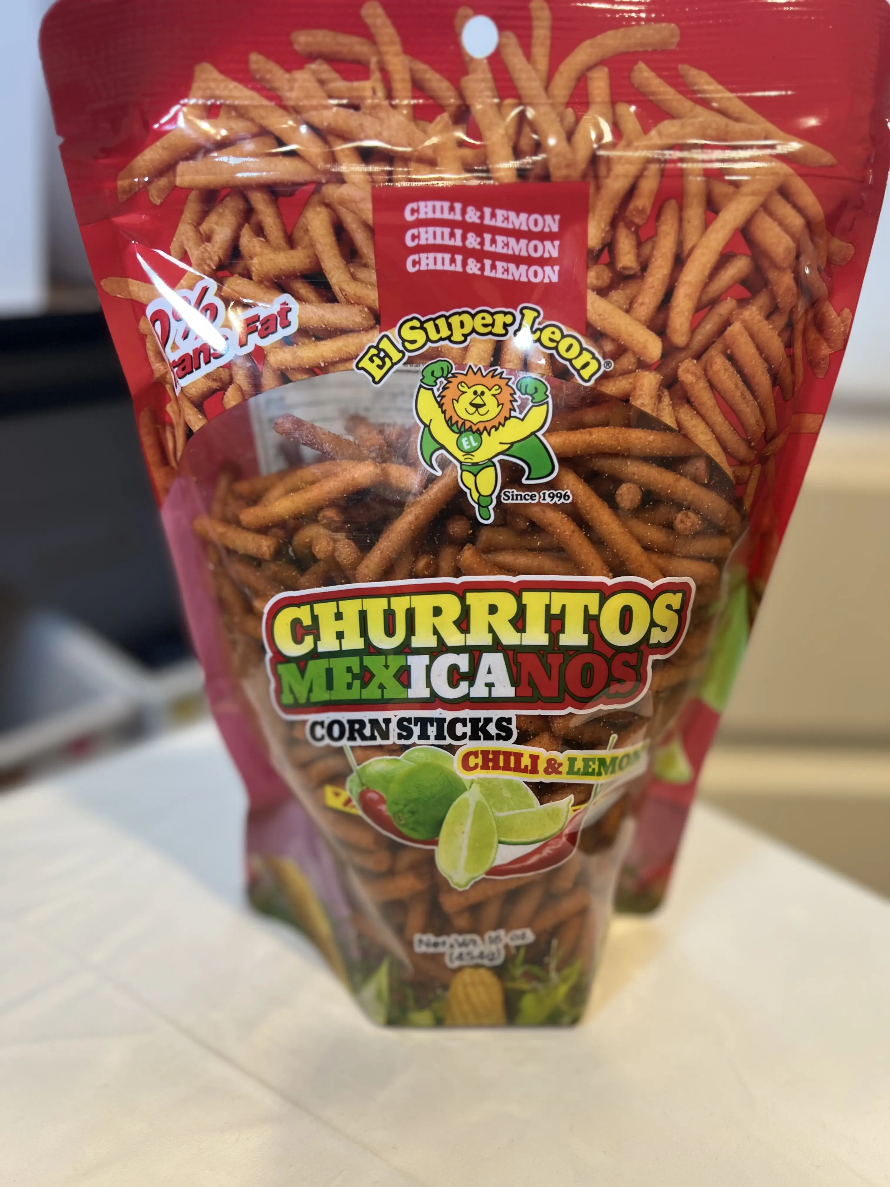 churritos mexicanos corn sticks chili y lemon