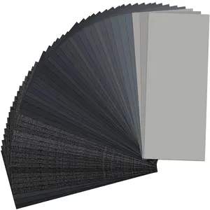Sand Paper, 48 count Sandpaper, 120 to 5000 Assorted Grit Sandpaper Sheets, 9 x 3.6 Inch  Wet Dry Sandpaper for  Furniture Finishing, Metal Sanding, Automotive Polishing