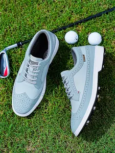 Men's Leather Golf Shoes, Comfortable Durable Design, Perfect for All-Day Wear, Casual Outdoor Activities, Golfer's Choice, Sports Shoes
