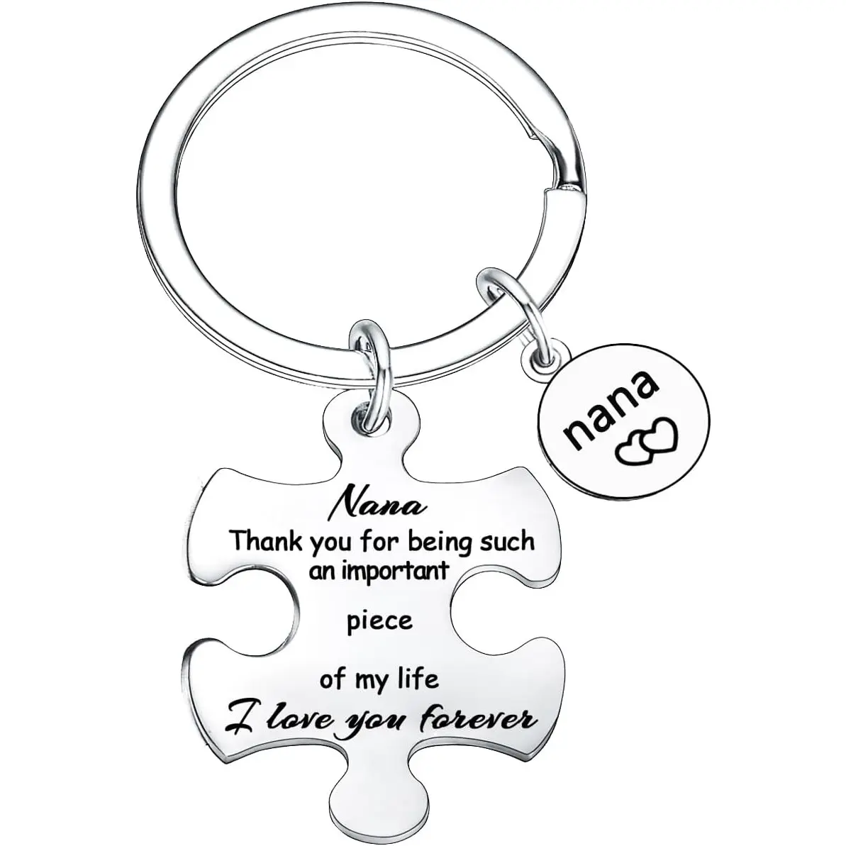 Nana Keychain from Granddaughter Grandson Mother's Day Gifts for Grandma Nana Keyring Christmas Birthday Gifts for Nana I Love You Nana Keychain Gifts
