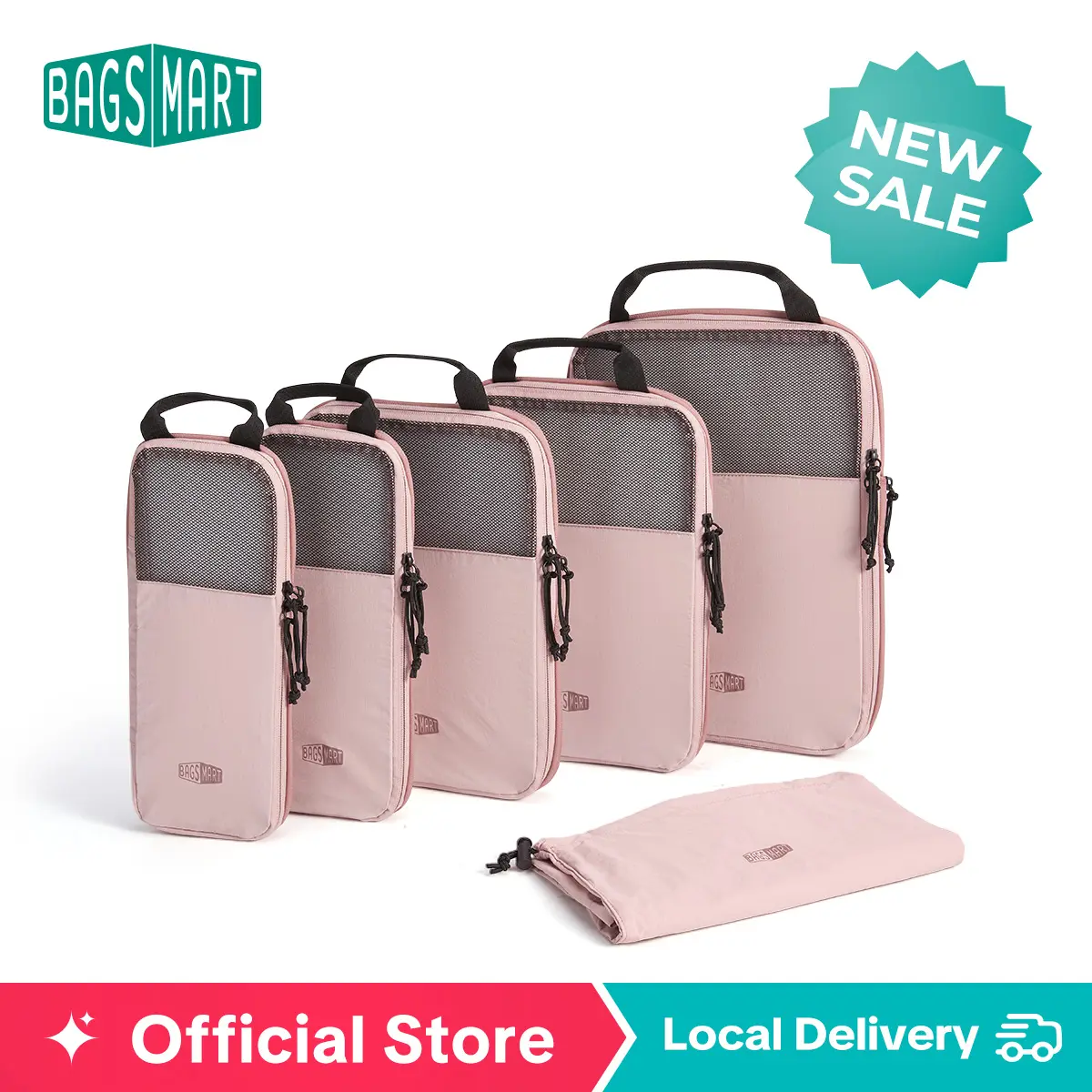 【NEW IN】BAGSMART 6-PCS Packing Cubes Set Compression Packing Cubes for Suitcases - 6 Set summerwins