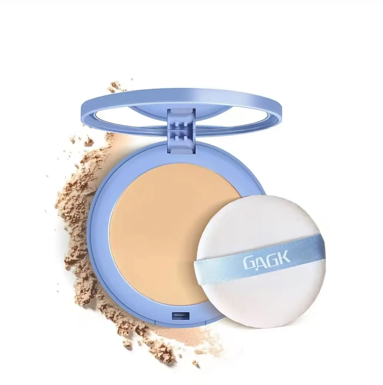 GAGK Face Setting Powder Foundation - 24-Hour Longwearing, Oil-Control, Waterproof & Sweatproof, Matte Finish, Soft Touch Makeup, Non-Toxic, Recyclable Cosmetic for Combination Skin, Alcohol-Free, Tames Shine, Stays Matte, Waterproof For Wet Days
