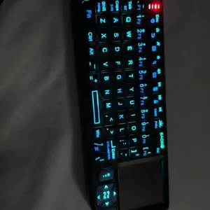 Mini Bluetooth-compatible Portable Rechargeable Keyboard with Touchpad, Rechargeable Backlight, 2.4g Ultra-Thin Design, Ideal for PC/tablet/TV/smartphone, Perfect for Travel & Office