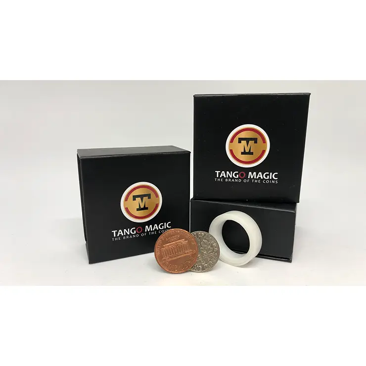 Tango Magic Dime and Penny D0048 Gimmicked Coin Set with Instructional Video for Magic Tricks