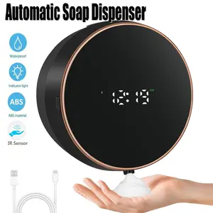 Automatic Foam Soap Dispenser, 260ML Smart Bathroom Liquid Soap Dispenser with Infrared Sensor, Three Adjustable Modes, Wall Mounted, USB Charging