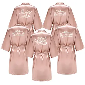 Mis XV Bathrobes Princess Sweet 15 Years Girl Birthday Party Mis Quince Años Robes Quinceanera Robe