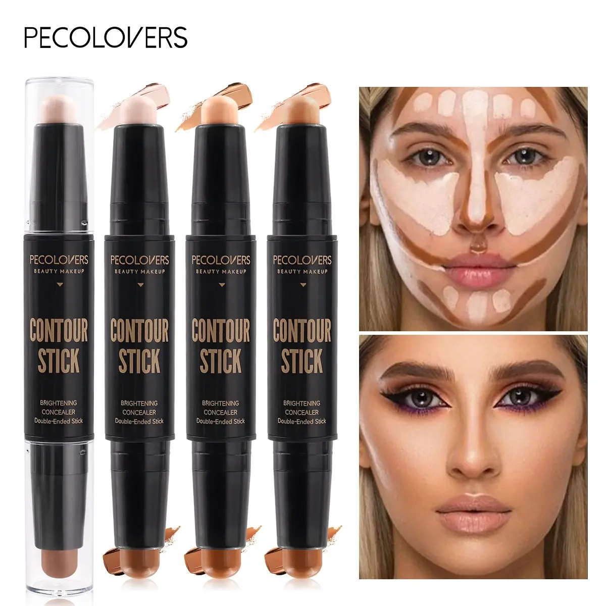 Face Foundation Contour Pen Concealing And Contouring Long Lasting Radiant Concealer Complexion Perfecting Dark Circles Corrector Contour Concealers Stick Cosmetic Makeup