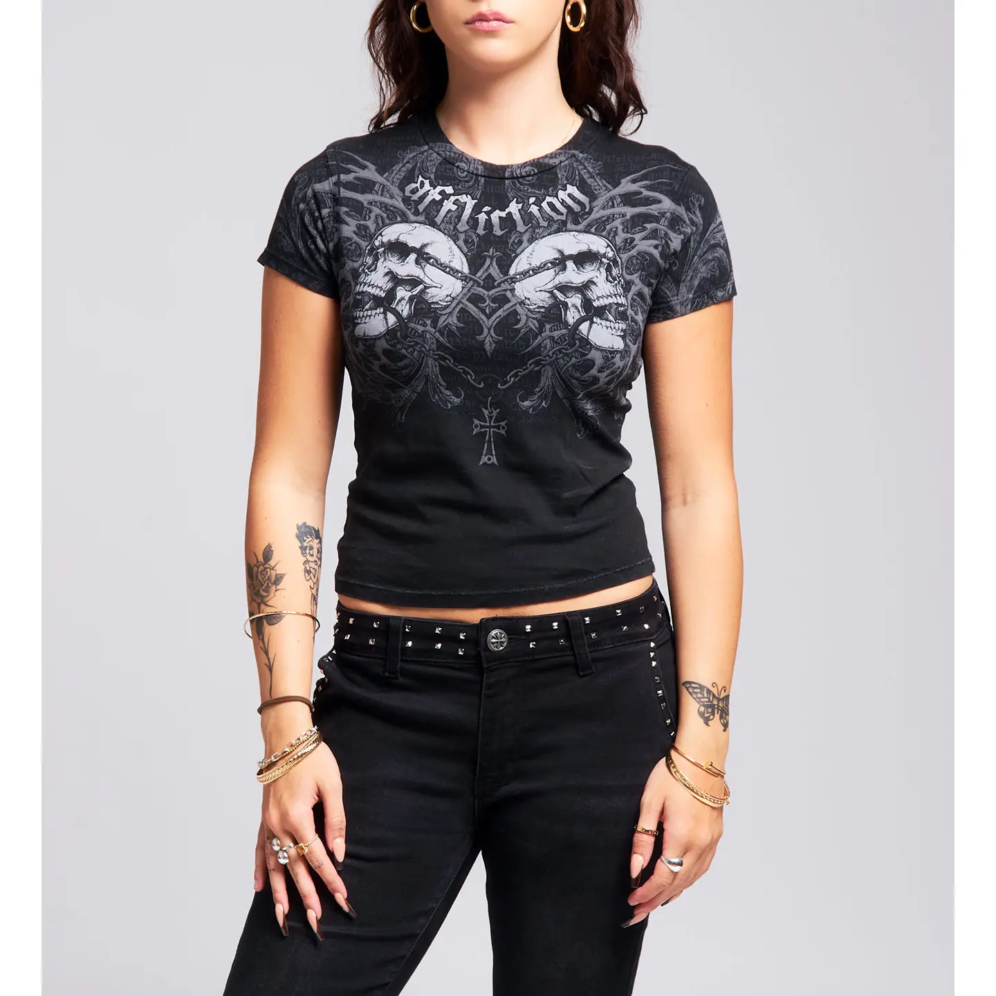 Affliction Women's T-shirt Collapse