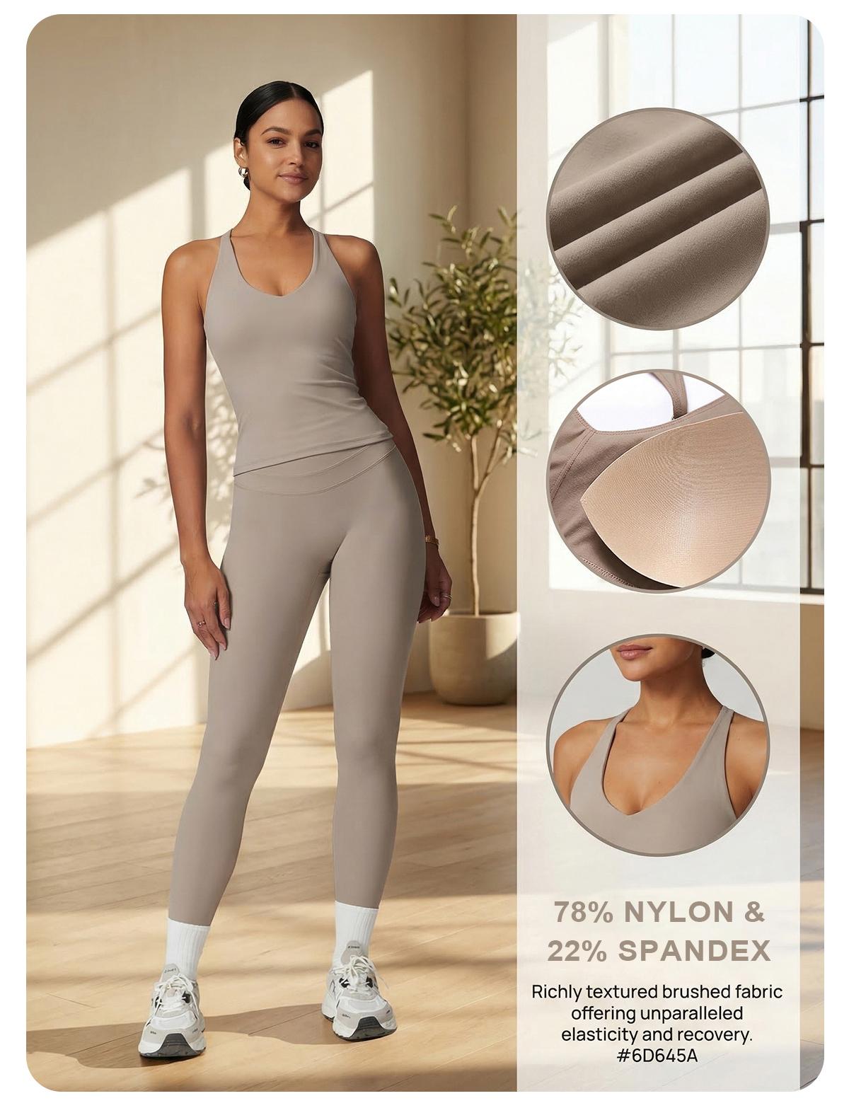 MASKERT Women's Two Piece Set Sports Tank Top & High Stretch Tight Leggings Tummy Control Workout Daily Wear Running Outfits SpringStatements