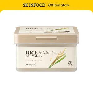 [SKINFOOD Official] Rice Daily Sheet Mask | 5-Minute Firming, Nourishing, Hydrating Face Mask for Smooth, Clear, Glass Skin, Korean Skincare, Bulk Pack (30EA)