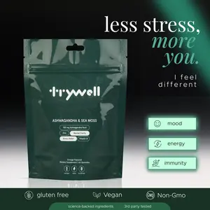 Ashwagandha & Sea Moss Gummies - 750 mg Ashwagandha Root + Sea Moss with Zinc & Vitamin D - Stress Support, Mental Clarity & Daily Wellness relief - Orange Flavor - Vegan, Non-GMO, Gluten Free - 60 Gummies