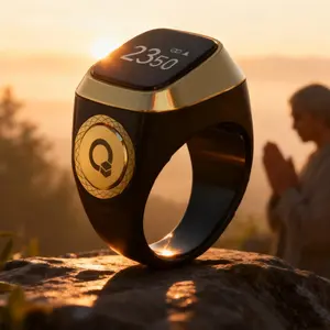Smart Islamic Prayer Beads Ring, Supports APP, Waterproof Counter, Vibrant Reminder, Suitable for Muslim Prayers, Hajj, Daily Worship