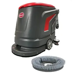 SWAN Commercial Auto Floor Scrubber Machine-Battery Powered Walk-Behind, 20-Gallon Solution Tank, With Two 22" Brushes, 31" Squeegee, High Performance, Easy Operation, All Parts Included,(S53)