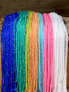 Cat Eye Stone Faceted Loose Beads - 3*3mm Tiny Beads for Jewelry Making, DIY Necklace & Bracelet, Handmade Jewelry Accessories, Versatile Use, All Seasons | Craft Materials | DIY Hobbyists | Gift Creators, 36cm/14.17inch, Faceted Design