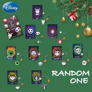 The Nightmare Before Christmas Officially Licensed Blind Box 3D Figurine Bag Clip Charms Jack Sally Oogie Boogie Anime Figure Keychain Backpack Decor 1Pc Disney