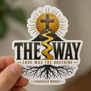 The Way-Faith-Themed Sticker Pack, 3-Count Decorative Stickers for Laptops, Water Bottles