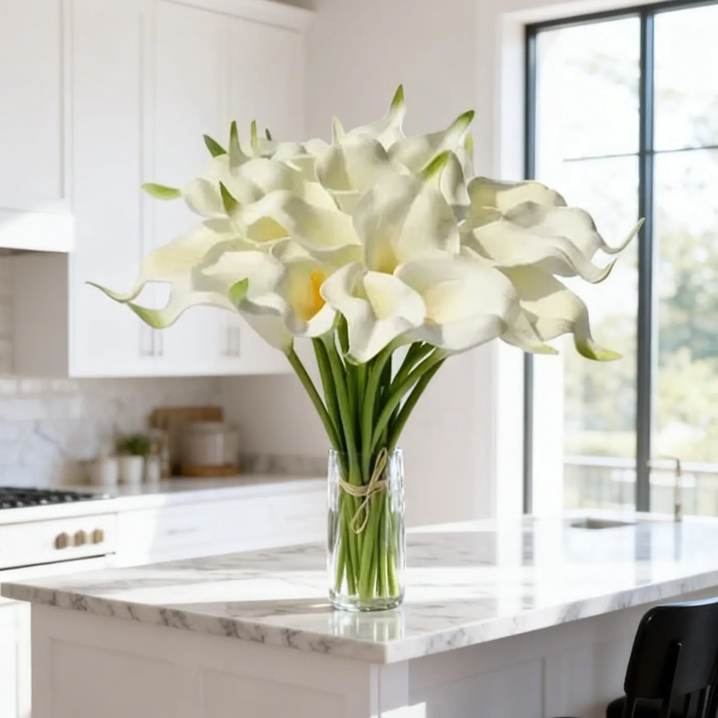 【Summer Deal】Silvanest 10/20/30pcs Artificial Calla Lily Flowers, Real Touch White Faux Flowers with Bendable Stems for Wedding Bouquet, Bulk Party, Home Decor, Mother’s Day Floral Gift
