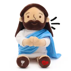 Yelakey Praying Jesus Plush for Kids, 13" Talking Jesus Plush for Church Easter Gift, Christian Plush Toy with 12 Prayers & 3 Songs, Soft Jesus Stuffed Doll for Easter, Baptism, Sunday School & Religious Gifts fathersdaygift