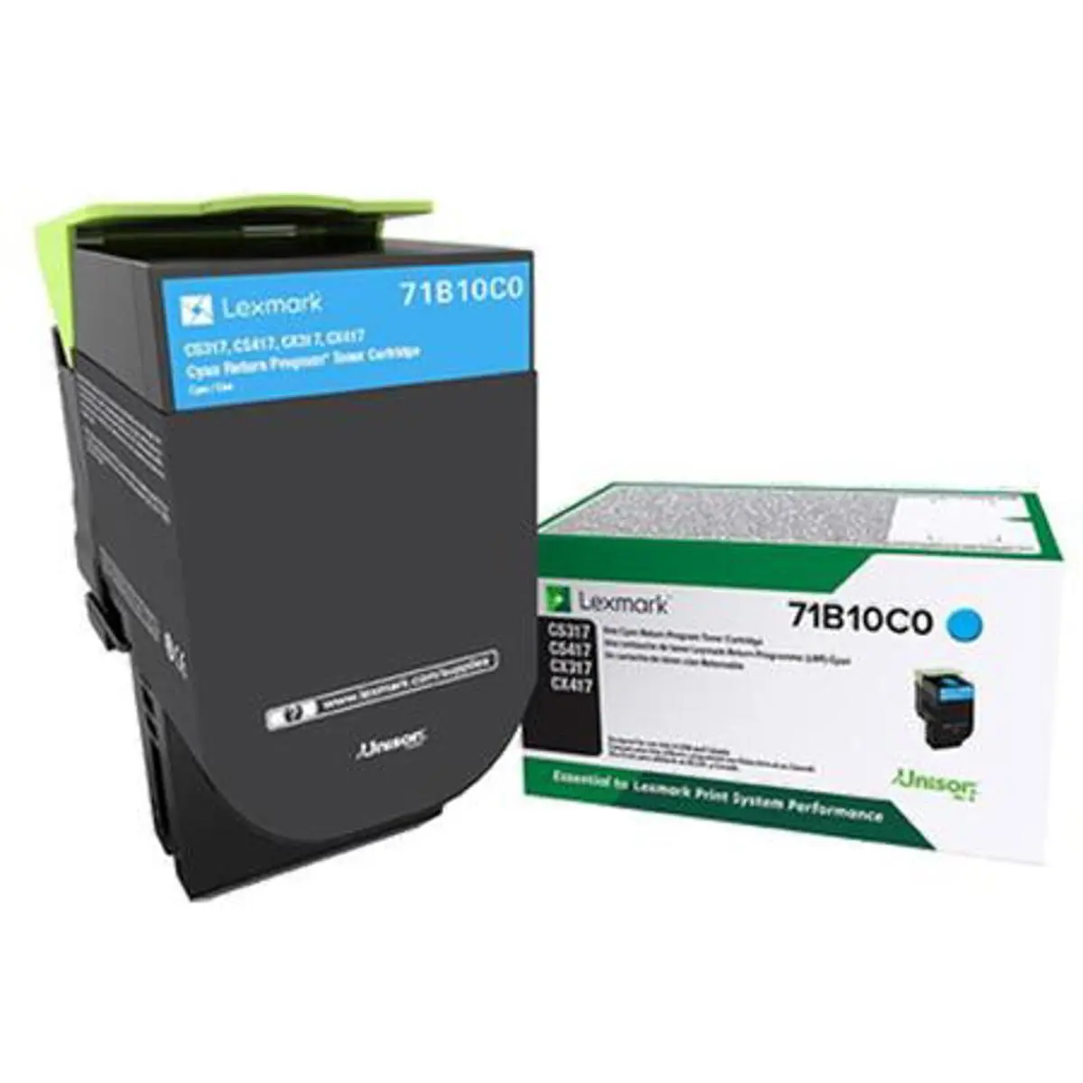 Lexmark Eco-Friendly Cyan Standard Yield Return Program Laser Toner Cartridge for CS/CX Series (CS317dn, CX317dn, CS417dn, CX417de, CS517de, CX517de), 2300 Pages Yield, High Detail, Low Volume Printing