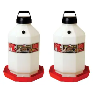 Little Giant PPF7 7 Gallon Capacity Automatic Chicken Poultry Waterer (2 Pack)